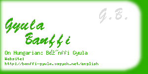 gyula banffi business card